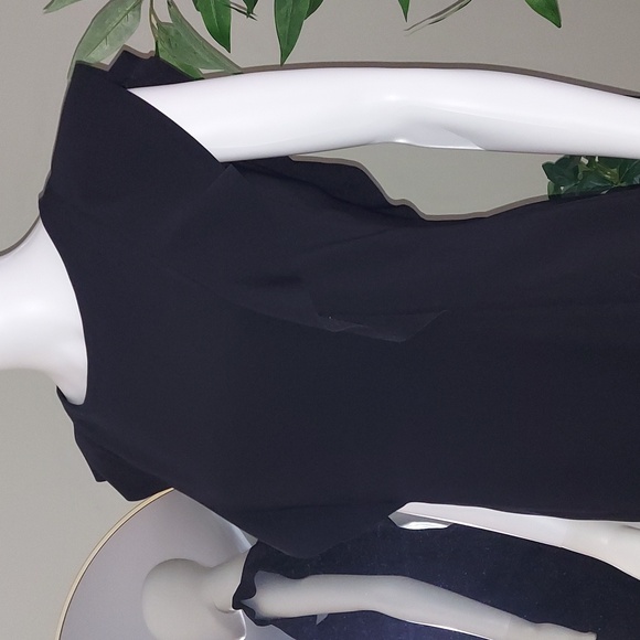 Lord & Taylor black dress with ruffle - Picture 2 of 4